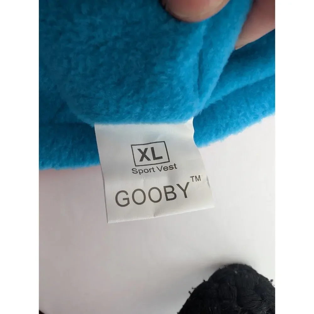 Gooby XL Sport Vest Dog Coat Red Blue Fleece Lined Jacket Built In D Ring Winter